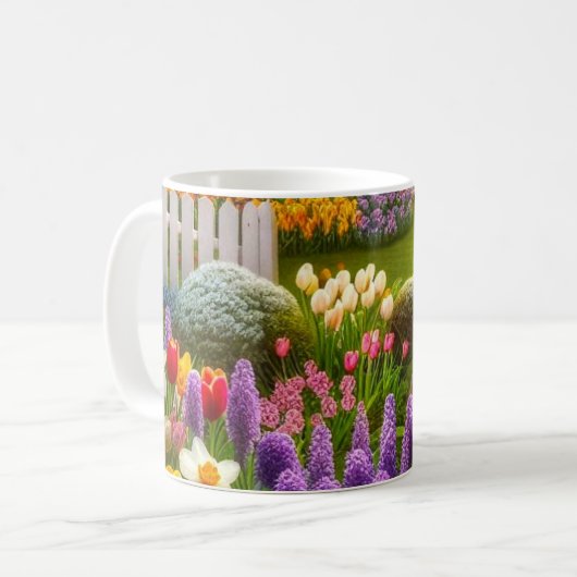 春の花園 オーダーメイド コーヒー コーヒーマグカップ (正面左)
