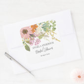 春の花園 ブライダルシャワーの紙コースター スクエアシール (封筒)