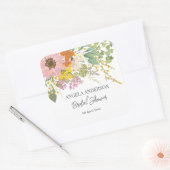 春の花園 ブライダルシャワーの紙コースター スクエアシール (封筒)