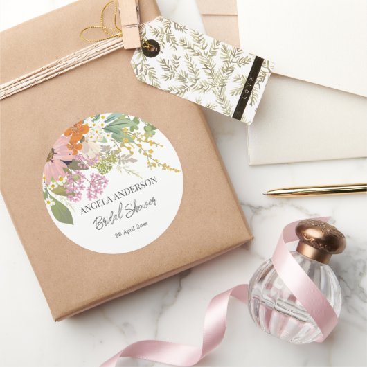 春の花園 ブライダルシャワー ペーパーコースター ラウンドシール (ギフト)