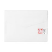 春の花園RSVP |のピンク ラップアラウンド宛名ラベル (裏面)