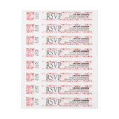 春の花園RSVP |のピンク ラップアラウンド宛名ラベル (シート)