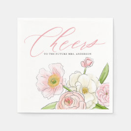 春の花嫁おめでとうシャワーパーティー スタンダードカクテルナプキン