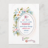 春の花宗教的ヴィンテージイースター シーズンポストカード (正面)