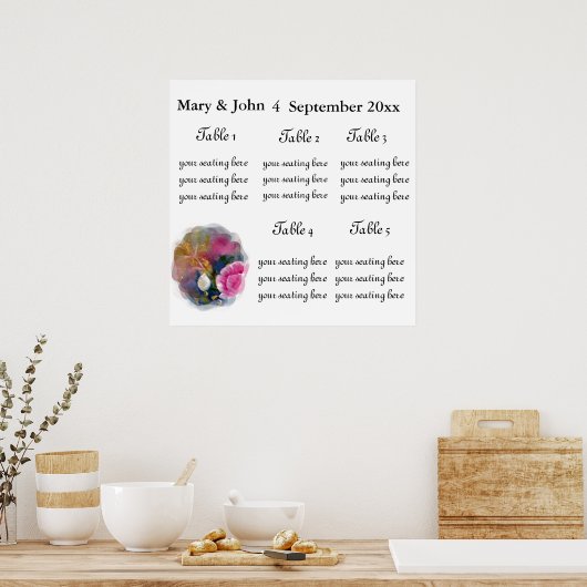 春の花座席表 ポスター (キッチン)