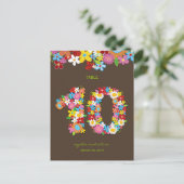 春の花庭園の結婚式パーティーテーブル番号 ポストカード (スタンド正面)