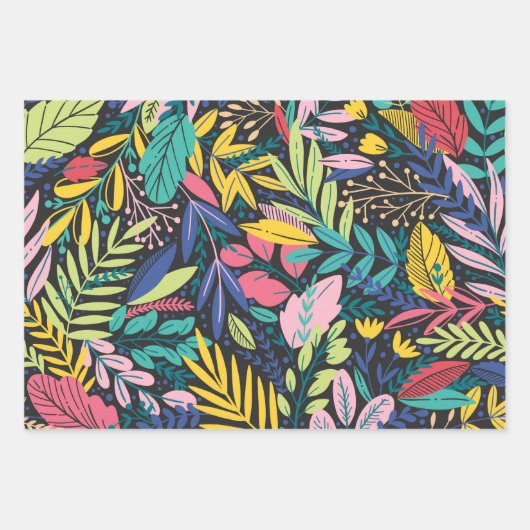 春の花折り返しシート ラッピングペーパーシート (正面)