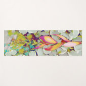 春の花抽象デザイン ヨガマット (正面(横))