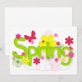 春の花招待状 招待状 (正面/裏面)