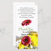 春の花束の悔やみや弔慰は1感謝していしています サンキューカード (正面/裏面)