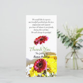春の花束の悔やみや弔慰は1感謝していしています サンキューカード (スタンド正面)