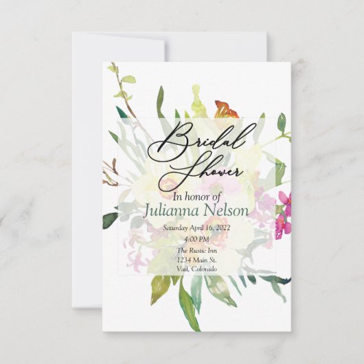 春の花束の招待 招待状 (正面)