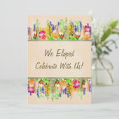 春の花束挙式お祝いカード 招待状 (スタンド正面)