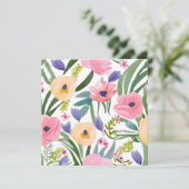 春の花束 | かわいい水彩花イラスト カード (スタンド正面)