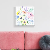 春の花束 | かわいい花の水彩画 キャンバスプリント (インサイチュ (リビング))