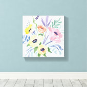 春の花束 | かわいい花の水彩画 キャンバスプリント (インサイチュ (ウッドフロア))