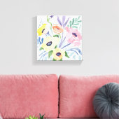 春の花束 | かわいい花の水彩画 キャンバスプリント (インサイチュ (リビング))