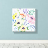 春の花束 | かわいい花の水彩画 キャンバスプリント (インサイチュ (ウッドフロア))