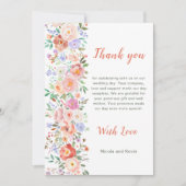 春の花束 ウェディング サンキューカード (正面)
