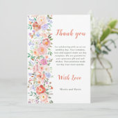 春の花束 ウェディング サンキューカード (スタンド正面)