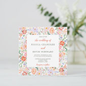 春の花束 ウェディング 招待状 (スタンド正面)