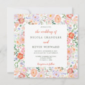 春の花束 ウェディング 招待状 (正面)