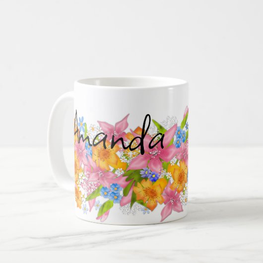 春の花束 コーヒーマグカップ (正面左)
