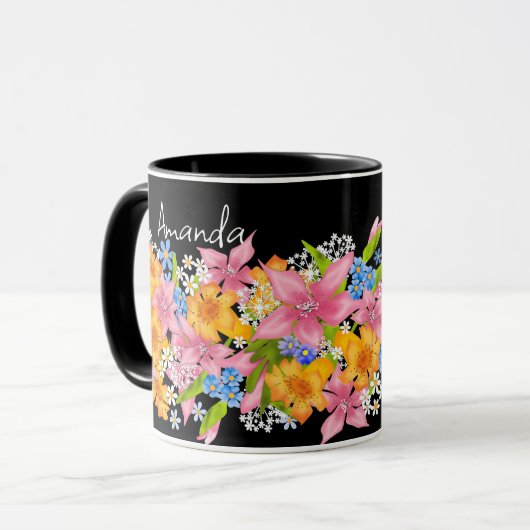 春の花束 マグカップ (正面左)