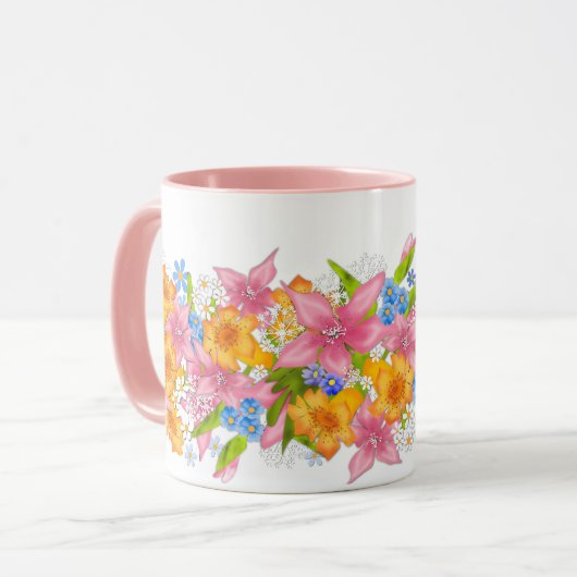 春の花束 マグカップ (正面左)