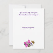 春の花束 感謝のクリスチャン友達カード カード (裏面)