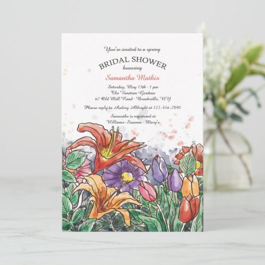 春の花束 招待状 (スタンド正面)