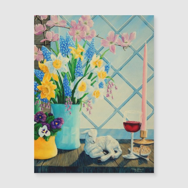 春の花束，神の子羊，ワイン/パン (正面)