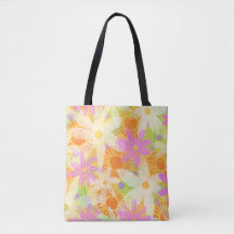 春の花柄のトート