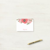 春の花柄の名前をカスタムする ポストイット (デスク上)