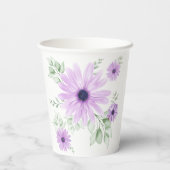 春の花柄ボタニカルペーパーカップ - カラフル 紙コップ (裏面)