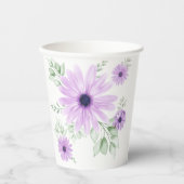 春の花柄ボタニカルペーパーカップ - カラフル 紙コップ (正面)