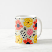 春の花柄 コーヒーマグカップ (正面右)