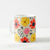 春の花柄 コーヒーマグカップ (正面左)