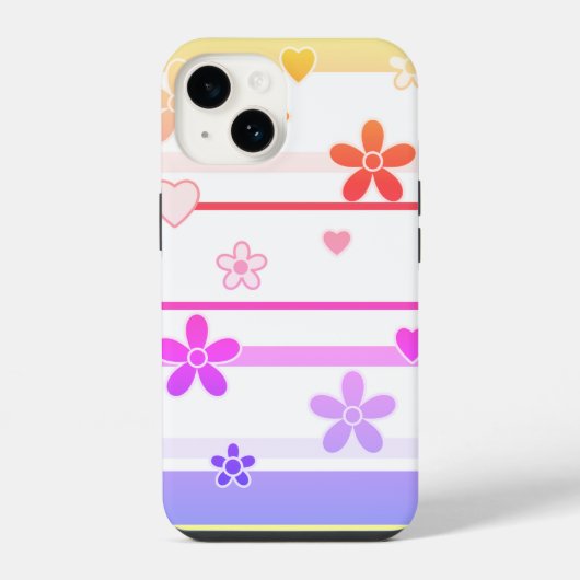 春の花柄 iPhoneケース (裏面)