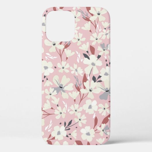 春の花模様。シームレスなフローラ背景 Case-Mate iPhoneケース (裏面)