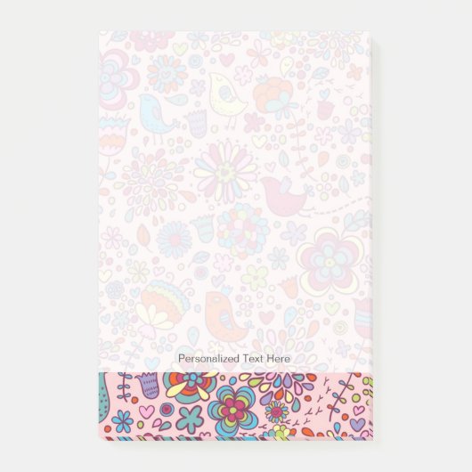 春の花模様 ポストイット (正面)