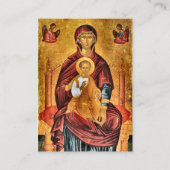 春の花正式妊娠祈りの言葉カード プレイスカード (裏面)