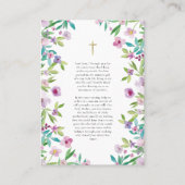 春の花正式妊娠祈りの言葉カード プレイスカード (正面)