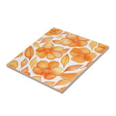 春の花水彩オレンジ タイル (側面)