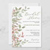 春の花水彩ピンクブライダルシャワー 招待状 (正面)