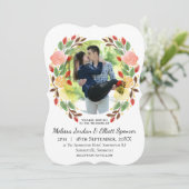 春の花水彩リースカスタム写真 招待状 (スタンド正面)