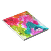 春の花水彩抽象芸術アート ノートパッド (アングル)