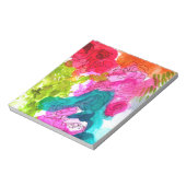 春の花水彩抽象芸術アート ノートパッド (回転)