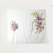 春の花水彩画 ブライダルシャワー フォトブース タペストリー (正面(横))