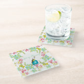 春の花水彩 ガラスコースター (アングル)